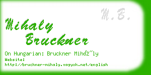 mihaly bruckner business card